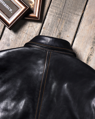 Italian vegetable-tanned calfskin brakeman car coat