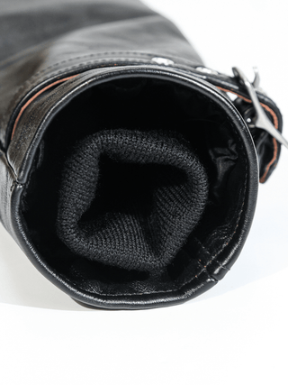 Grizzly Shearling Leather Jacket - Brown/Beige - Brake House - Brown - 32