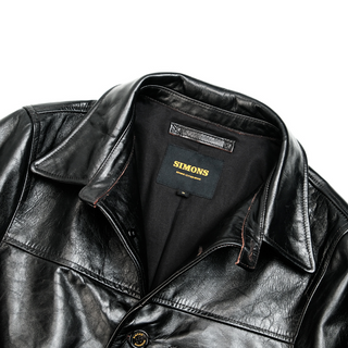 Tea core horsehide brakeman car coat