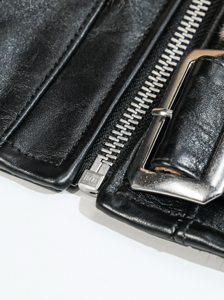 Grizzly Shearling Leather Jacket - Brown/Beige - Brake House - Brown - 22