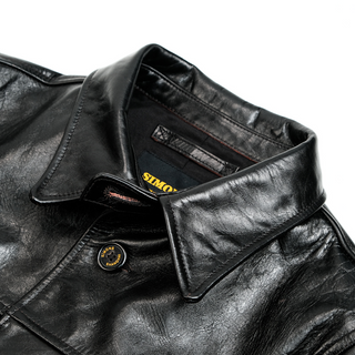 Tea core horsehide brakeman car coat