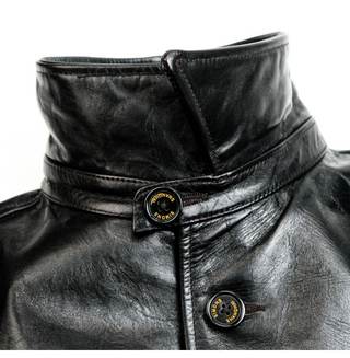 Tea core horsehide brakeman car coat