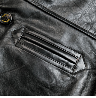 Tea core horsehide brakeman car coat