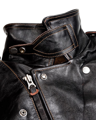 Tea core horsehide 'Leather Togs' motorcycle jacket, LA BREA