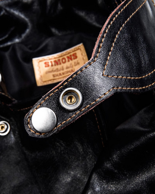 Tea core horsehide 'Leather Togs' motorcycle jacket, LA BREA