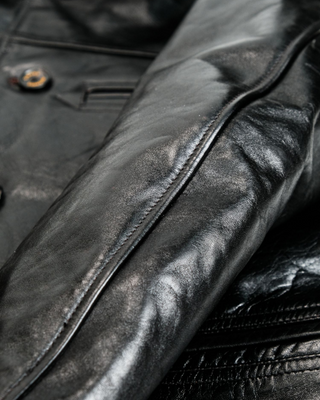 Tea core horsehide brakeman car coat