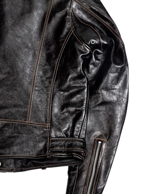 Tea core horsehide 'Leather Togs' motorcycle jacket, LA BREA