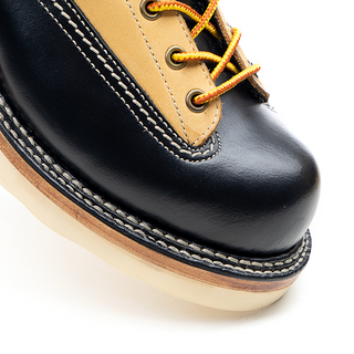 Two-tone short-face motorcycle boots 7302