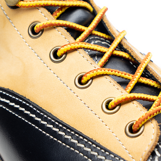 Two-tone short-face motorcycle boots 7302