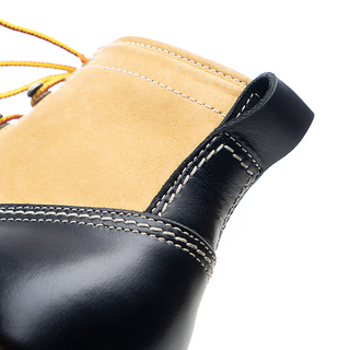 Two-tone short-face motorcycle boots 7302