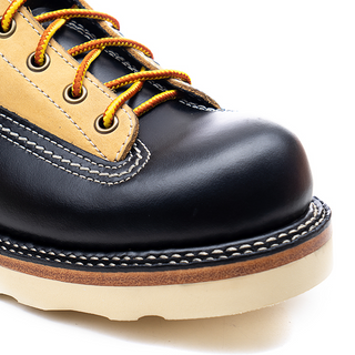 Two-tone short-face motorcycle boots 7303