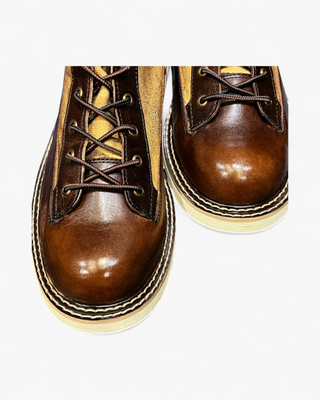 Canvas & leather two-tone motorcycle boots 1953