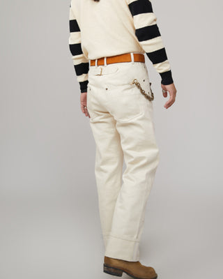 14.7oz Double Knee Off-White Selvedge Denim