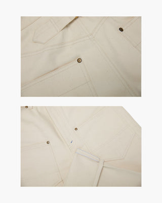 14.7oz Double Knee Off-White Selvedge Denim