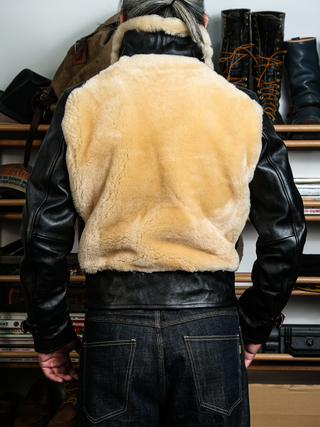 Grizzly Shearling Leather Jacket - Brown/Beige