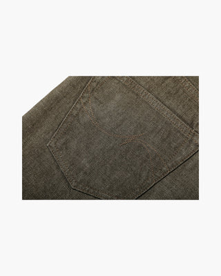 701 13.3oz Khaki Green Selvedge Denim - Snakepit Collection