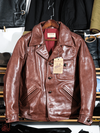 Four Corner Leather Work Jacket-Brake House-S-6