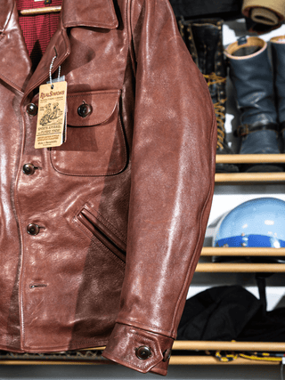 Four Corner Leather Work Jacket-Brake House-S-50