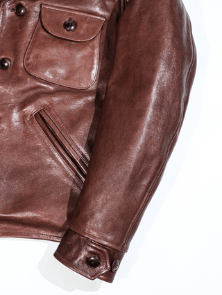 Four Corner Leather Work Jacket-Brake House-S-27