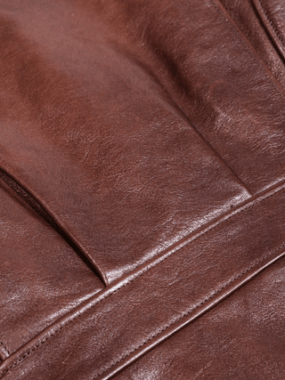 Four Corner Leather Work Jacket-Brake House-S-49
