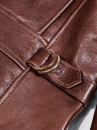 Four Corner Leather Work Jacket-Brake House-S-31