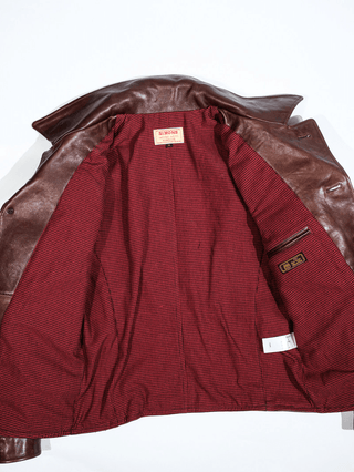 Four Corner Leather Work Jacket-Brake House-S-4