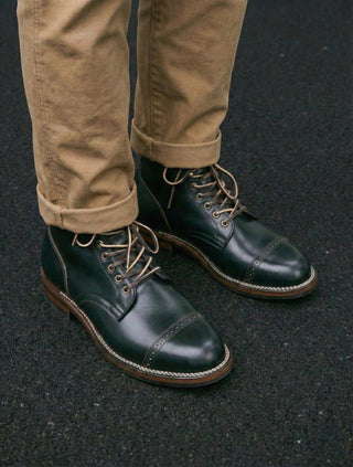 Flat Cap toe service boots 3902