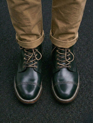 Flat Cap toe service boots 3902