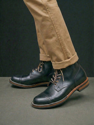 Flat Cap toe service boots 3902