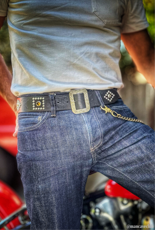 Rodeo — Studded Western Leather Belt-Brake House - 17