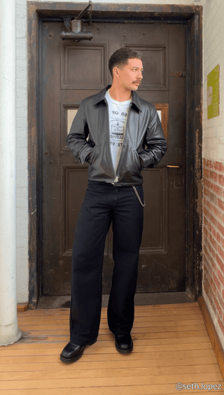 Single Sport Leather Jacket - Brake House - S - 30