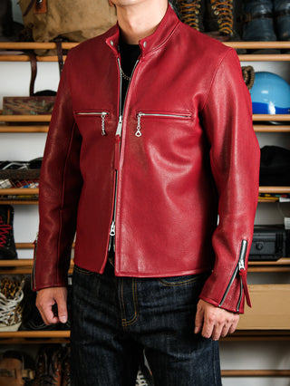 J - 100 Single Rider Racing Jacket - Brake House - Red - 19