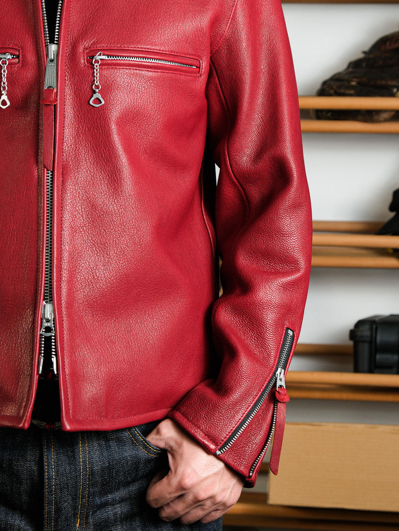 J-100 Single Rider Racing Jacket | Brake House - Men's Leather Jacket