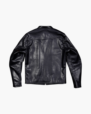 J - 100 Singe Rider Racing Jacket - Italian Cowhide - Brake House - Black - back