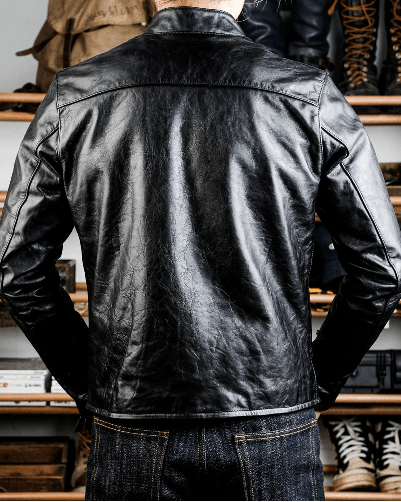J-100 Single Rider Racing Jacket | Brake House - Men's Leather Jacket