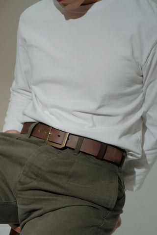Garrison Heavy Leather Belt - Brake House - 100cm(W29–30) - 14