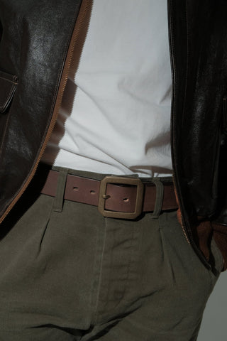 Garrison Heavy Leather Belt - Brake House - 100cm(W29–30) - 16