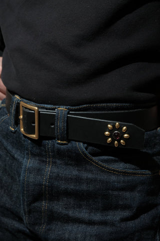 Garrison Studded Leather Belt - Brake House - 105cm(W31–32) - 12