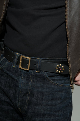 Garrison Studded Leather Belt - Brake House - 105cm(W31–32) - 16