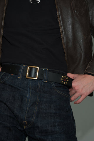 Garrison Studded Leather Belt - Brake House - 105cm(W31–32) - 17