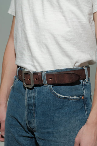 Garrison Heavy Steel Leather Belt - Brake House - 95cm(W27–28) - 12