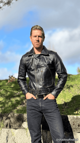 ‘Leather Togs’ Motorcycle Jacket, LA BREA - Brake House - Black - 22