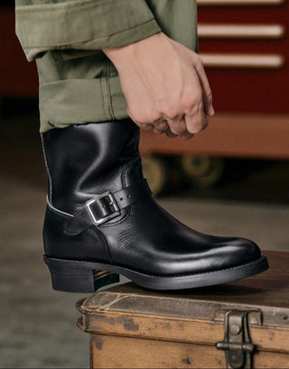 Leather Engineer Boots 3450 - Brake House - Black - 16