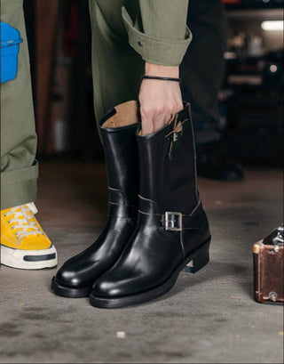 Leather Engineer Boots 3450 - Brake House - Black - 18