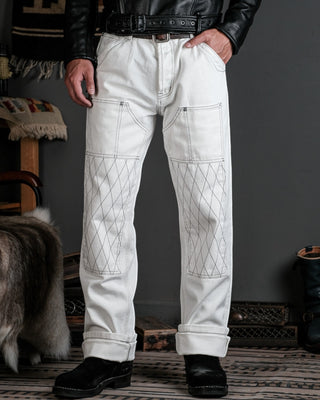 Lot. 2421 15oz Double Knee White Denim - Brake House - White - 2