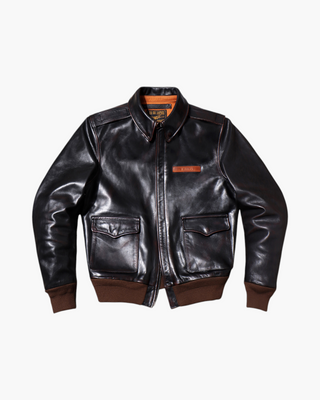 Tea core horsehide A-2 jacket V. Hilts