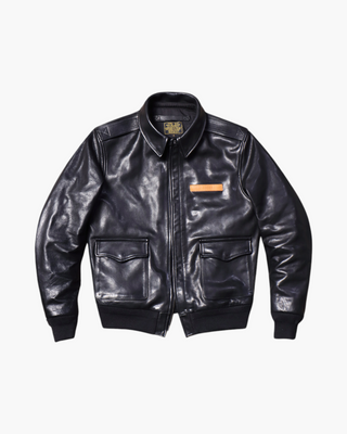 Vegetable-tanned cowhide A-2 jacket V. Hilts