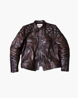 Tea core horsehide cafe racer burgundy