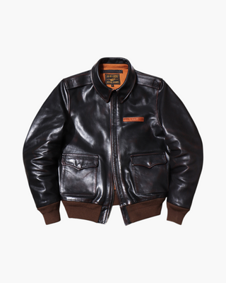 Tea core horsehide A-2 jacket V. Hilts