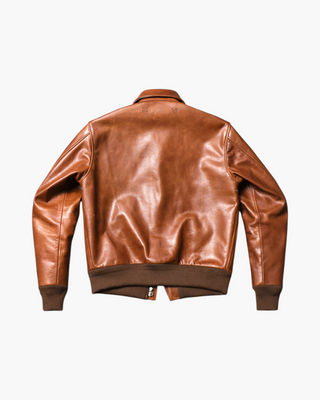 Cowhide A-2 jackets V. Hilts tobacco brown